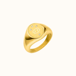 Best Sale PURELEI Krebs Zodiac Ring Gold
