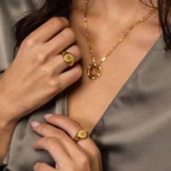 Best Sale PURELEI Krebs Zodiac Ring Gold