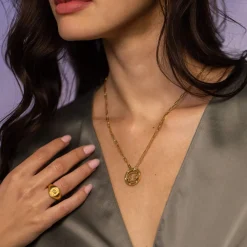 Best Sale PURELEI Krebs Zodiac Ring Gold
