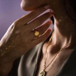 Best Sale PURELEI Löwe Zodiac Ring Gold