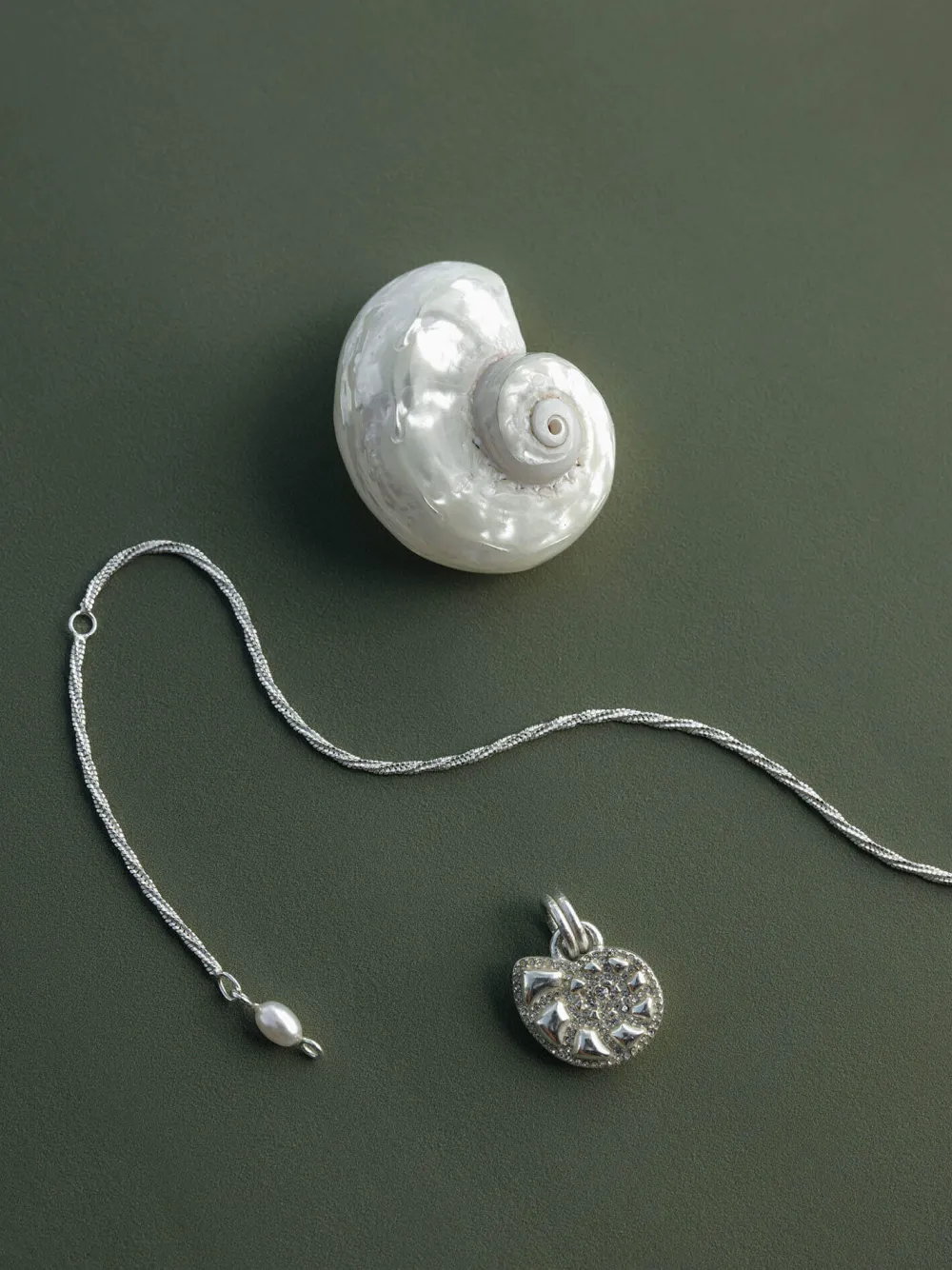 Fashion PURELEI Nautilus Shell Charm Silber