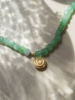 Best Sale PURELEI Sundial Shell Jade Kette