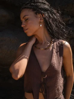 Hot PURELEI Tiger's Eye Charm Kette