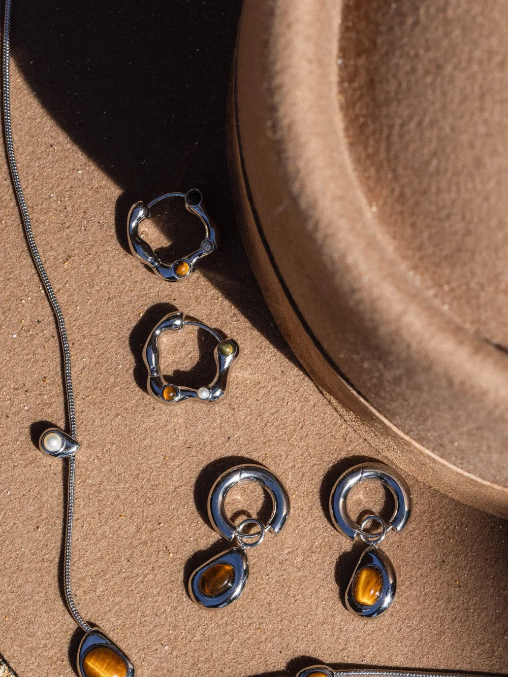 New PURELEI Tiger's Eye Ohrringe