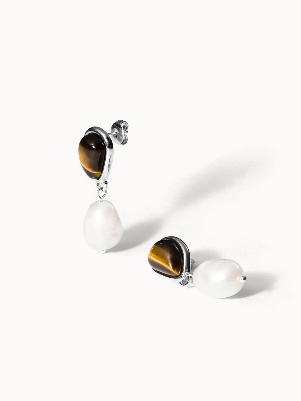 Fashion PURELEI Tiger's Eye Pearl Ohrringe