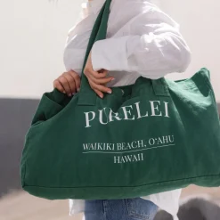 Cheap PURELEI Waikiki Beach Shopper Grün