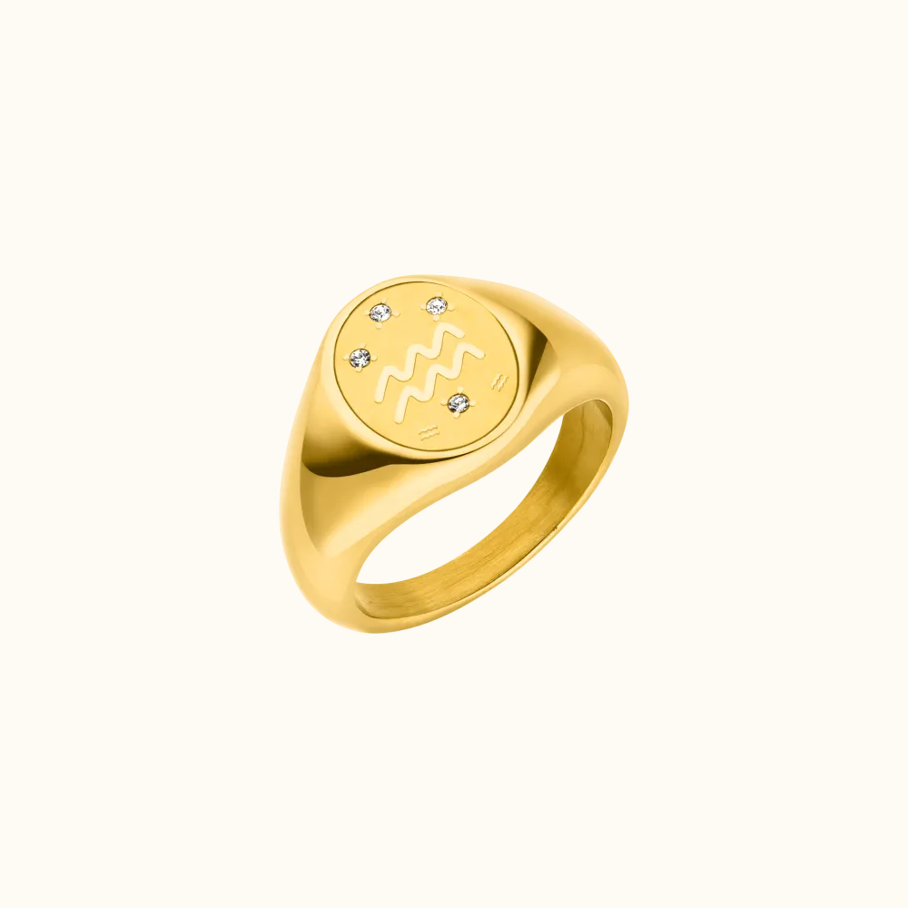 Best Sale PURELEI Wassermann Zodiac Ring Gold